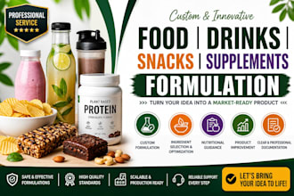 create professional formulations for drinks, snacks, and food products