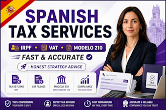 be spain tax consultant, file spanish tax modelo 210 and spain tax return fast