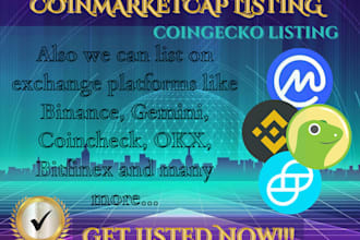 do quick fasttrack token listing on coinmarketcap, coingecko and other platforms