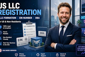 do us llc registration ,llc formation ,ein number for us and non residents dba