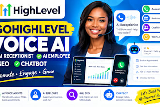 gohighlevel voice ai, ai receptionist, ai employee, gohighlevel seo, chatbot