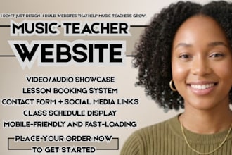 music teacher website tutor website piano lesson site music instructor booking