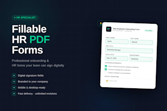 create professional fillable PDF forms for HR departments and onboarding