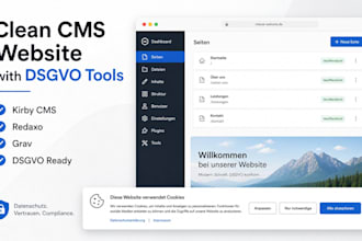 design kirby cms redaxo website with clean design, dgsvo tools and forms, grav