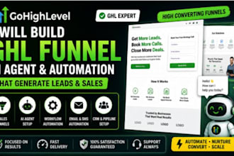 build ghl funnel, gohighlevel ai agent and automation