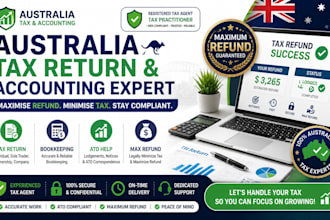 handle australia tax return, ato help, bookkepping and refund