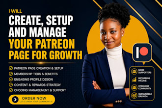 setup and manage your patreon page for growth