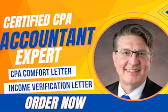write a CPA comfort letter, income verification letter for immigration and visa