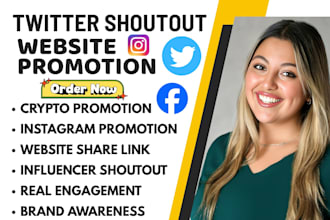 promote crypto website twitter shoutout share link 100m instagram fb app user