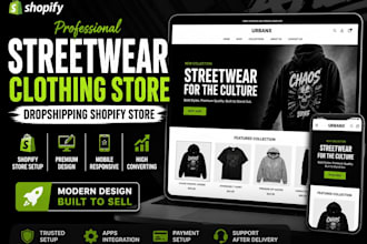 build shopify streetwear redesign shopify store