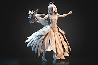 sculpt 3d model action figure toys, mini figure statue character 3d printing