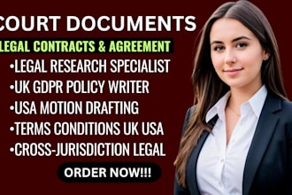 do legal research, legal motion, privacy policy, tos, legal document UK USA