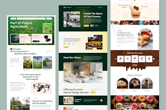 design modern homepage UI UX, landing page or website redesign in figma