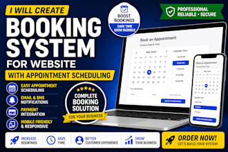 create booking system for website with appointment schedule