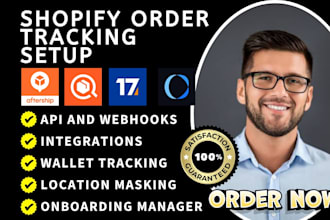 setup shopify order tracking aftership 17track parcelwill track123 synctrack