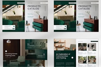 design b2b sales product catalog for office workstation furniture brochure