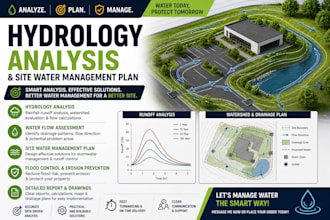 provide hydrology analysis and site water management plan