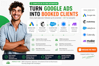 setup google ads mailchimp salesforce CRM calendly makecom workflow automation