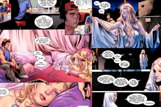 draw erotic nsfw character design comic book page, graphic novel as nsfw artist