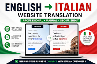 manually translate your website from english to italian