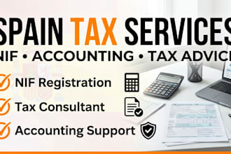 spain tax, tax consultant, tax advise, nif registration, handle accounting