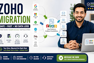 do zoho migration from quickbooks, gmail, office 365 without errors
