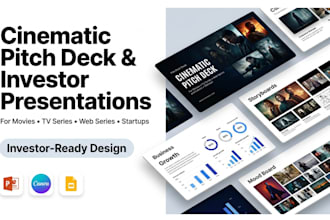 design investor film pitch deck presentation for movie, TV series and web series