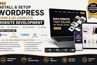 install wordpress astra shoptimizer porto rehub elessi do website development