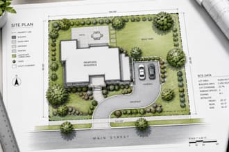 design professional site plan plot plan landscape layout
