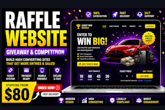 build a high converting raffle giveaway competition website