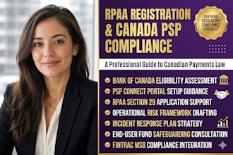 provide rpaa registration and bank of canada psp compliance for your business