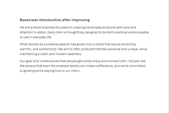 rewrite your text to sound clear and natural in english