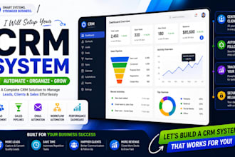 setup CRM system, sales pipeline, automation and client management workflow
