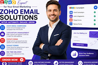setup zoho email  campaigns lists popup forms signup forms
