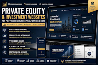 build private equity, vc, hedge fund, investment website with investor dashboard