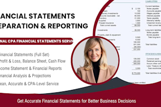 prepare financial statements, profit and loss, balance sheet cash flow statement