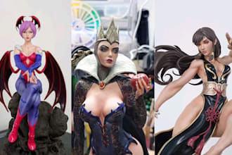 3d print and paint action figure 3d statue miniature painting resin anime figure
