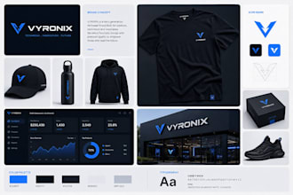 design minimalist business logo, professional brand identity with branding kit