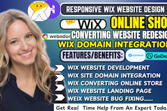 wix website redesign, wix website design, wix website landing page, wix bug fix