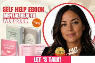 design self help ebook mental health workbook and etsy digital product design