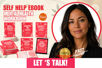 design self help ebook mental health workbook and etsy digital product design