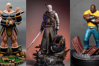 3d print and paint action figure miniature painting anime statue stl resin print