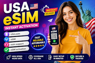 fix USA esim issues and activate your mobile data instantly