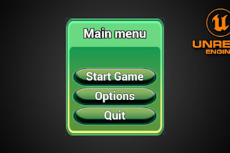 do gameplay mechanics and UI programming for unreal engine game, game ui ux