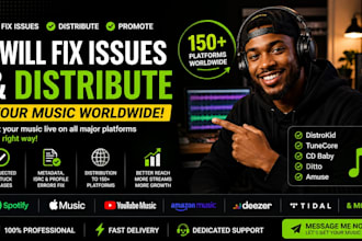 fix issues and distribute music on distrokid tunecore cd baby ditto amuse