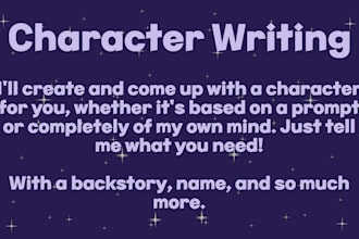 create an original character for you
