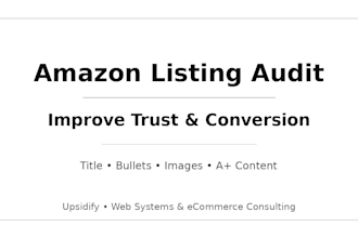 audit your amazon listing for trust, conversion, and marketplace performance