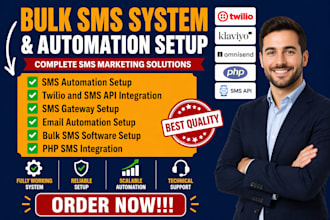 sms automation setup, twilio API and bulk SMS system integration