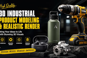3d industrial product modeling 3d product mockup and realistic product rendering
