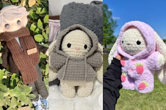 design custom plush toy cute plushies stuffed animal oc plush character crochet